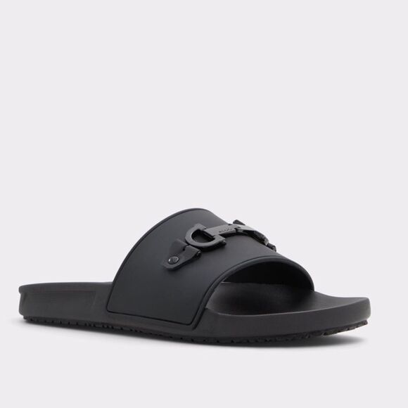 Aldo Other - Also Loungeslide Slide sandal Black Mens Size 11 Nwt Without Box